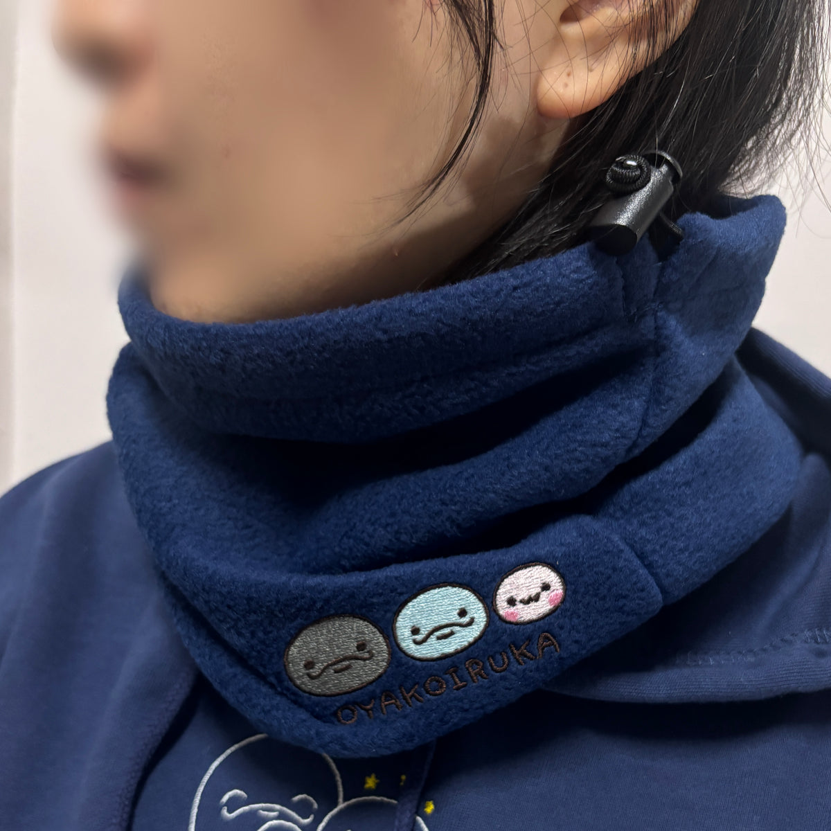 【親子イルカ】刺繍2WAYネックウォーマー【11月下旬発送】