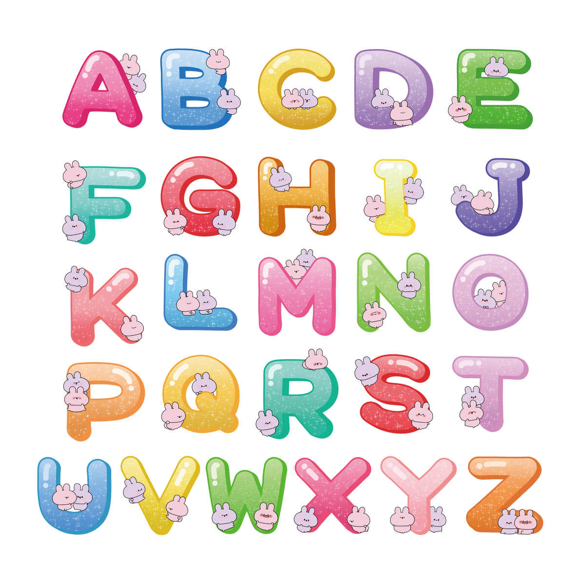 【あさみみちゃん】ASAMIMI ALPHABET♡ステッカー【10月中旬発送】