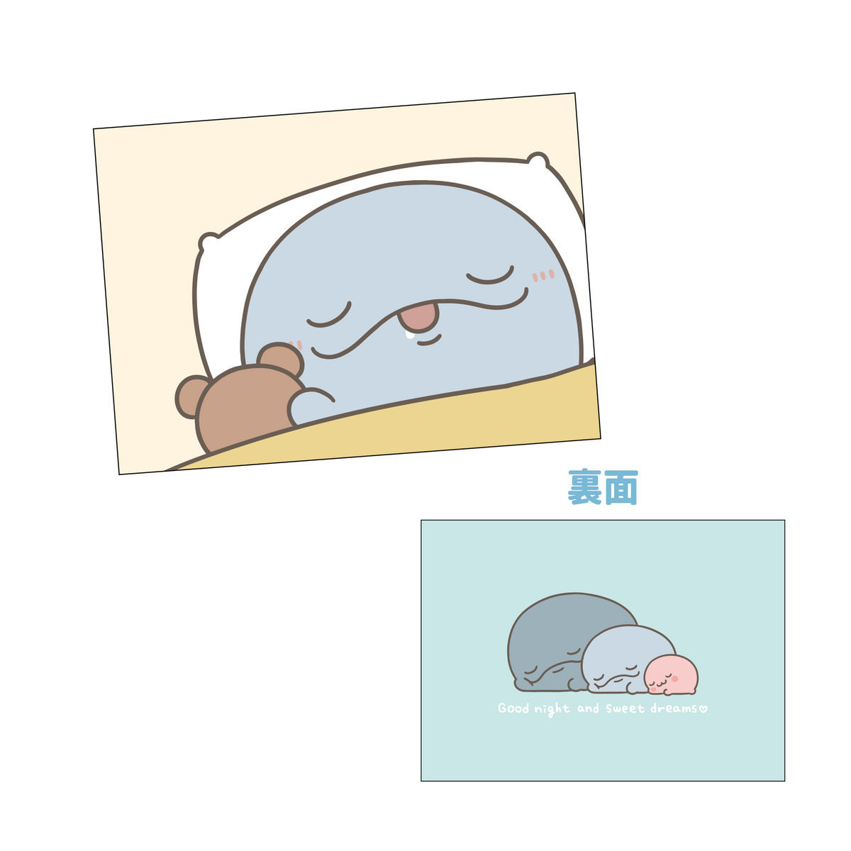 【親子イルカ】ミニ枕クッション【11月中旬発送】