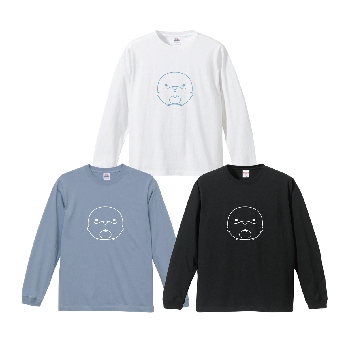 【親子イルカ】プリント長袖Tシャツ【11月中旬発送】