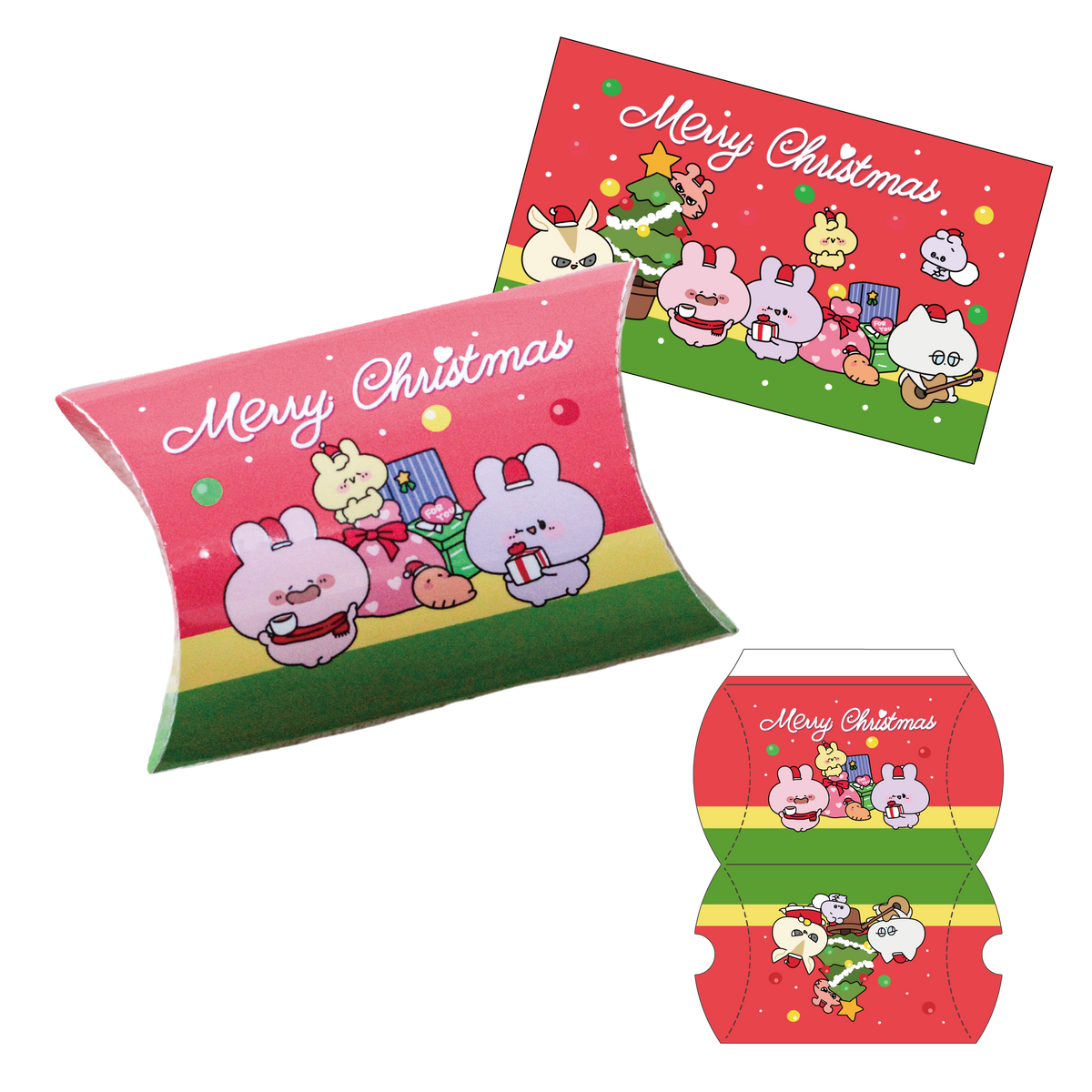 【あさみみちゃん】ピローケース(クリスマスメッセージカード付き)