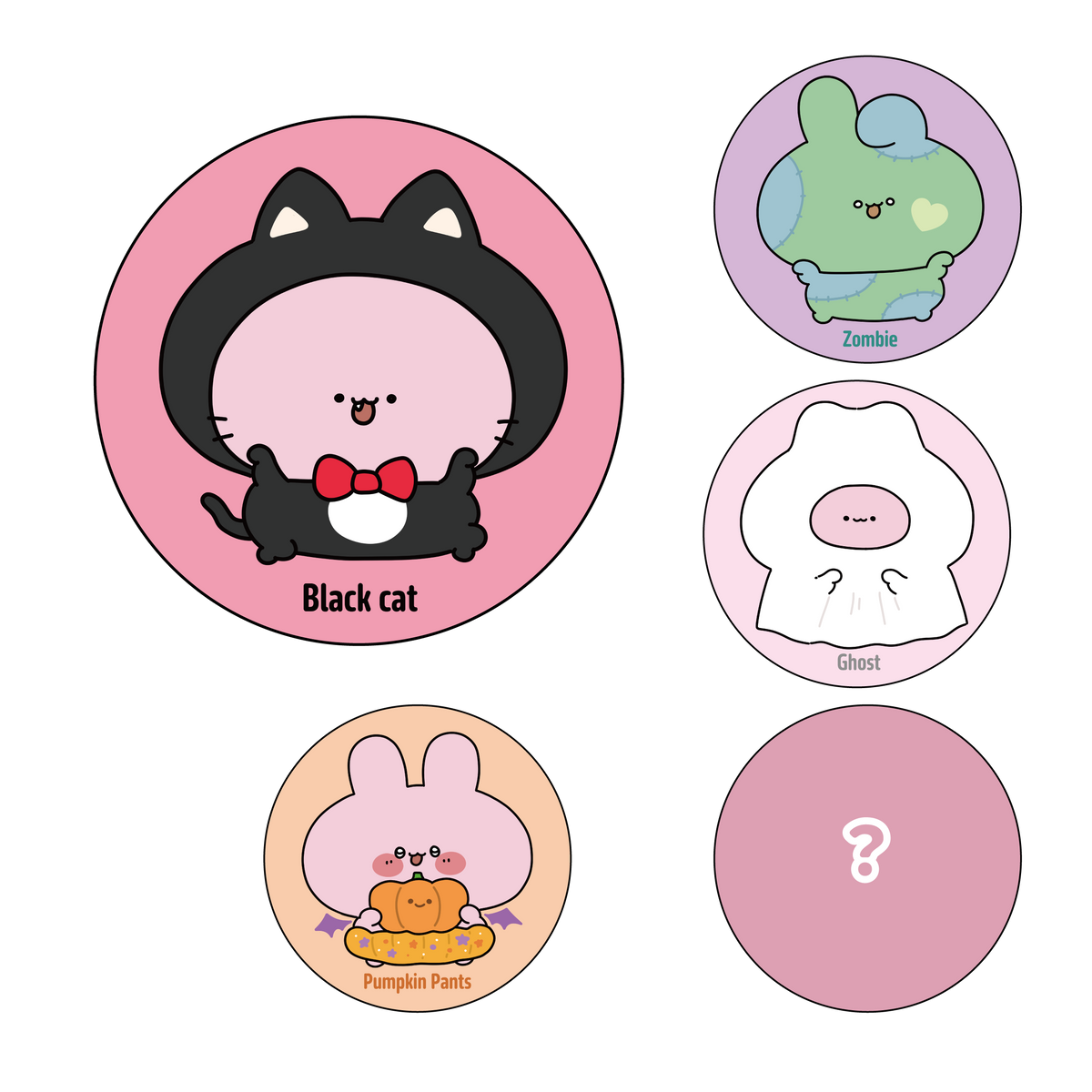 【あさみみちゃん】シークレットあり♪ランダムハロウィン缶バッジ(全5種)【10月中旬発送】