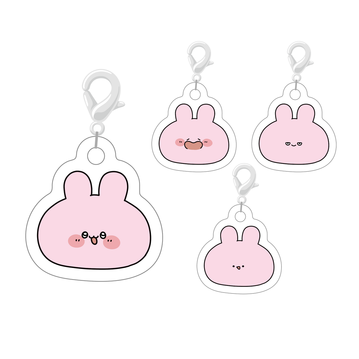 【あさみみちゃん】おかおのランダムミニアクリルチャーム(全4種)【2月中旬発送】