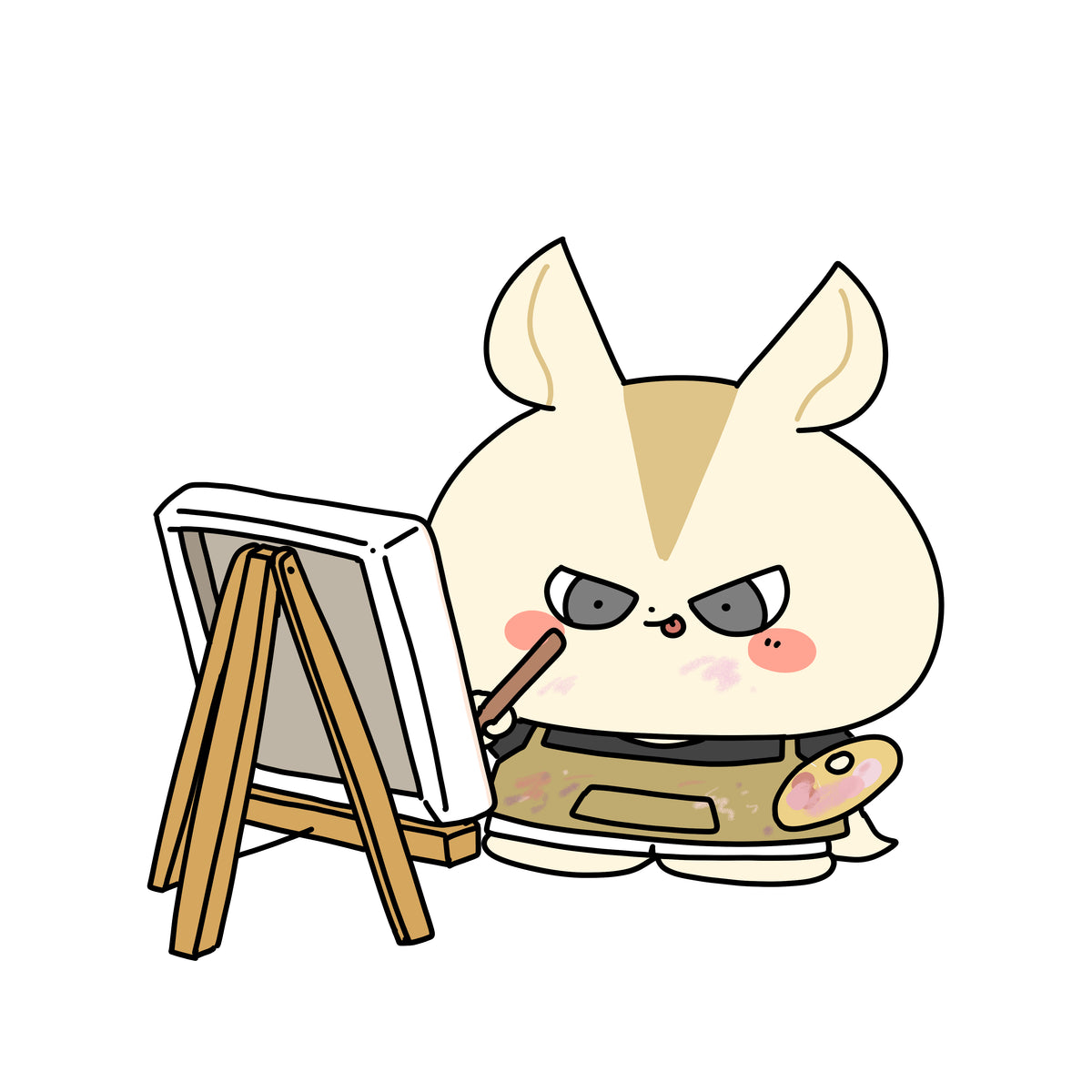 【あさみみちゃん】抽選で直筆サインが当たる♡ジムくんが描いたF3号キャンバスアート【4月中旬発送】