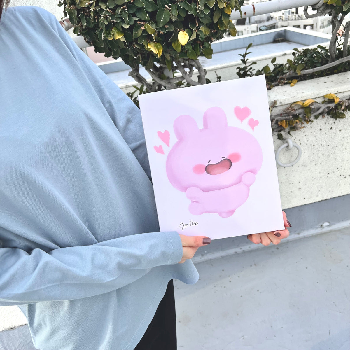 【あさみみちゃん】抽選で直筆サインが当たる♡ジムくんが描いたF3号キャンバスアート【4月中旬発送】