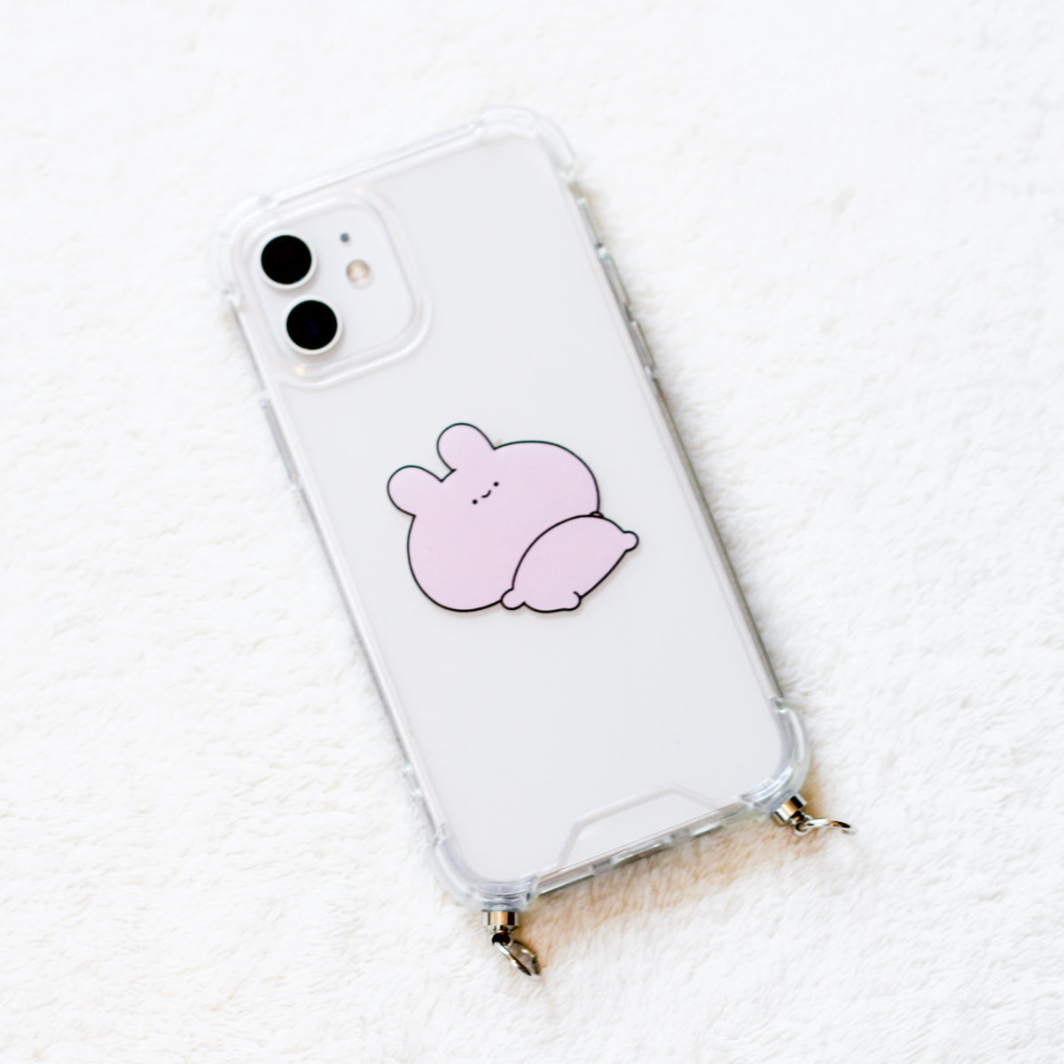 【あさみみちゃん】ネックストラップ付きiPhoneケース【5月中旬発送】