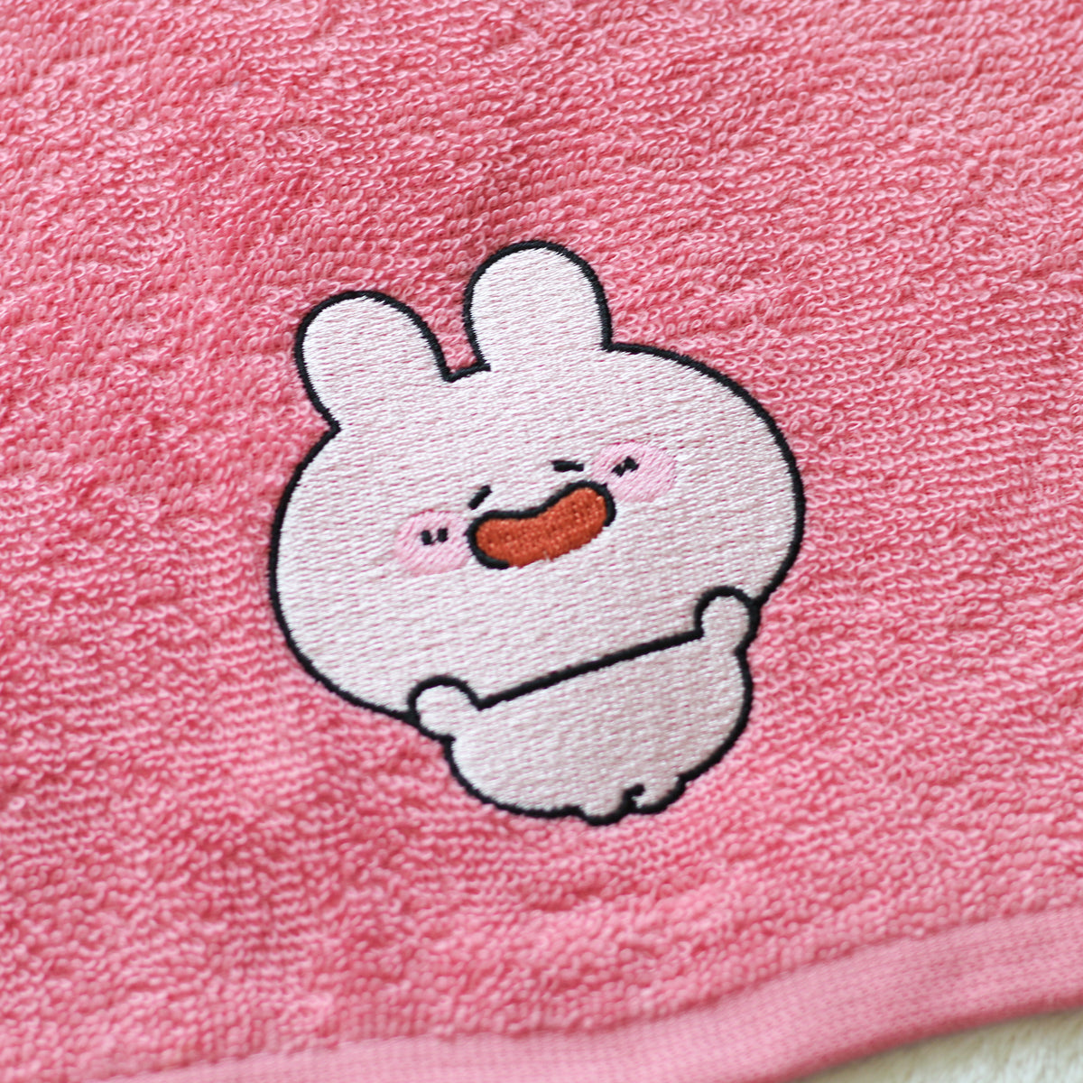 【あさみみちゃん】ワンポイント刺繍のフェイスタオル