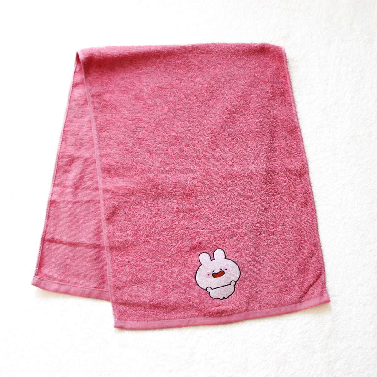 【あさみみちゃん】ワンポイント刺繍のフェイスタオル