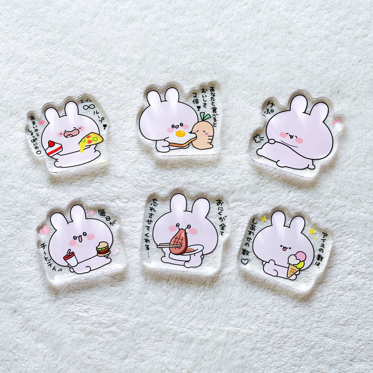 【あさみみちゃん】おなかいっぱいランダムアクリルブロックコンプリートセット(全6種)(おなかいっぱいシリーズvol.2)【8月中旬発送】