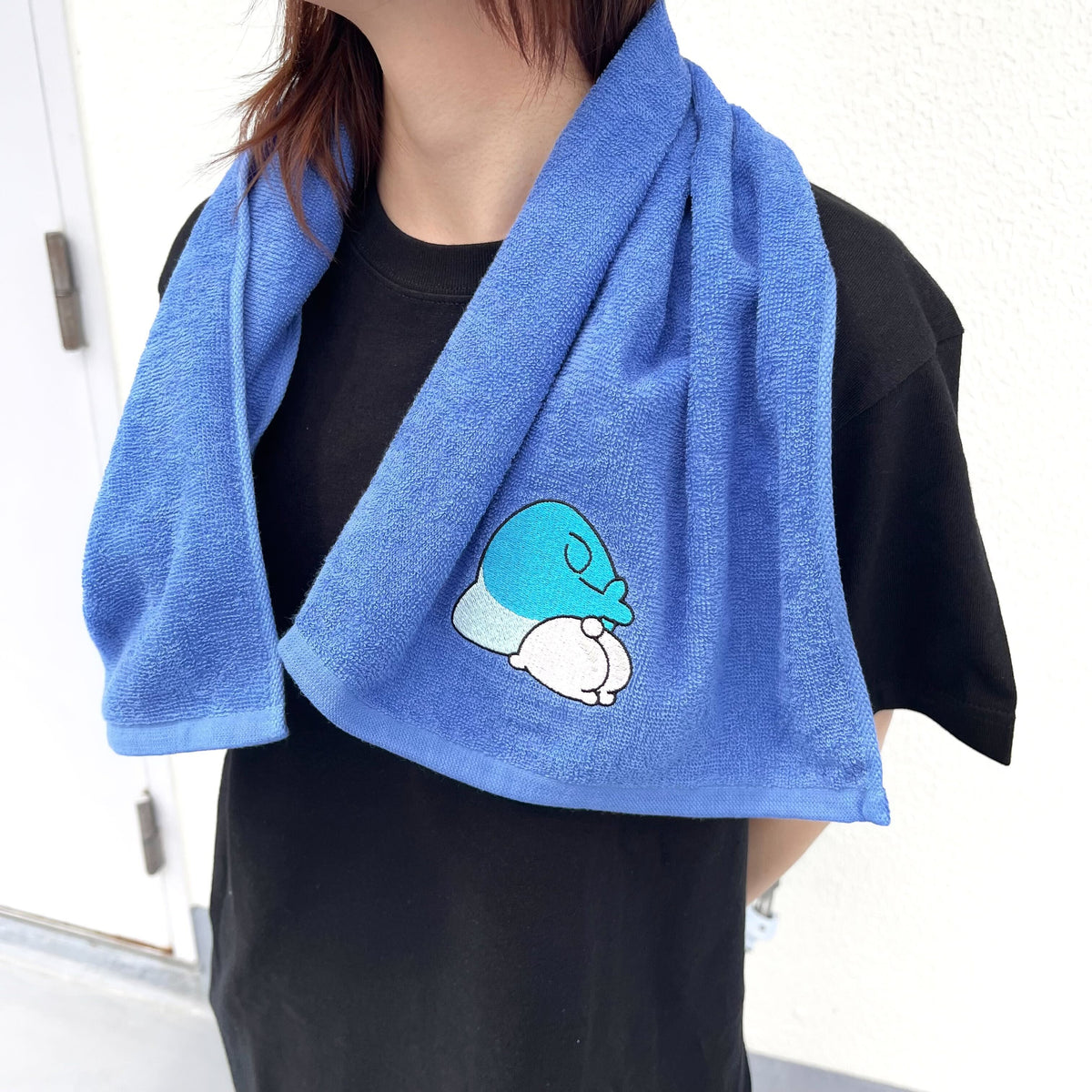 【あさみみちゃん】ワンポイント刺繍のフェイスタオル