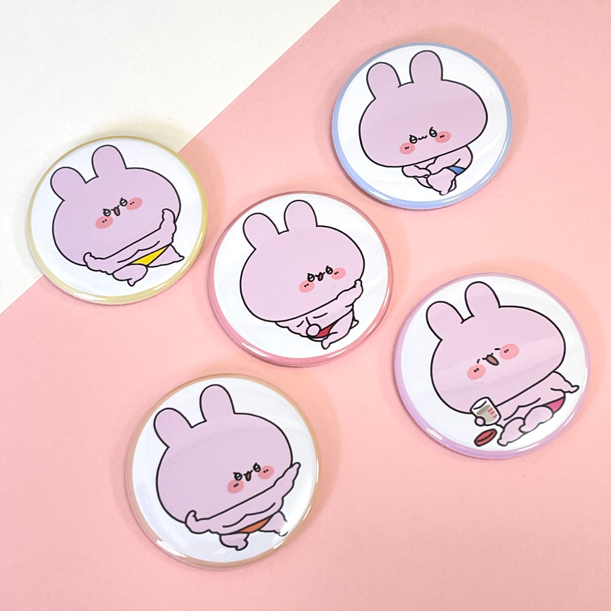 【あさみみちゃん】まちょみみランダム缶バッジコンプリートセット(全5種)(再販)【8月下旬発送】