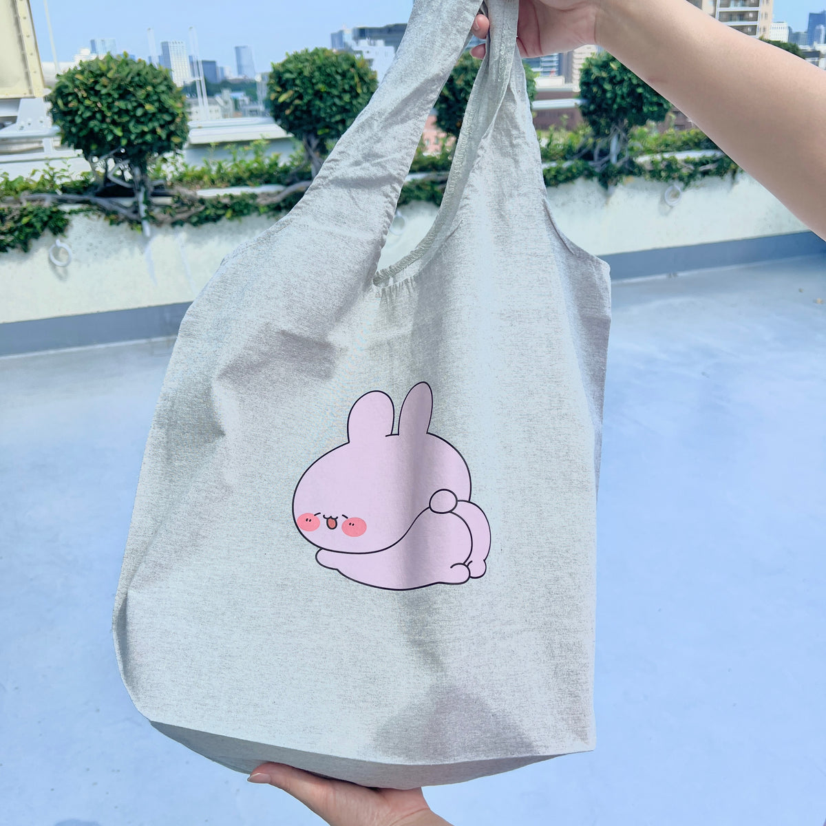 【あさみみちゃん】コットンマルシェバッグ【10月中旬発送】