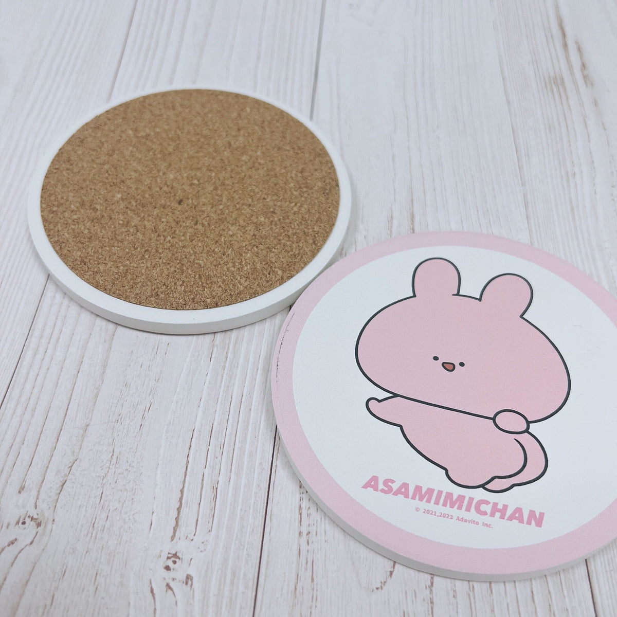【あさみみちゃん】白雲石コースター(あさみみBASIC May)【7月中旬発送】