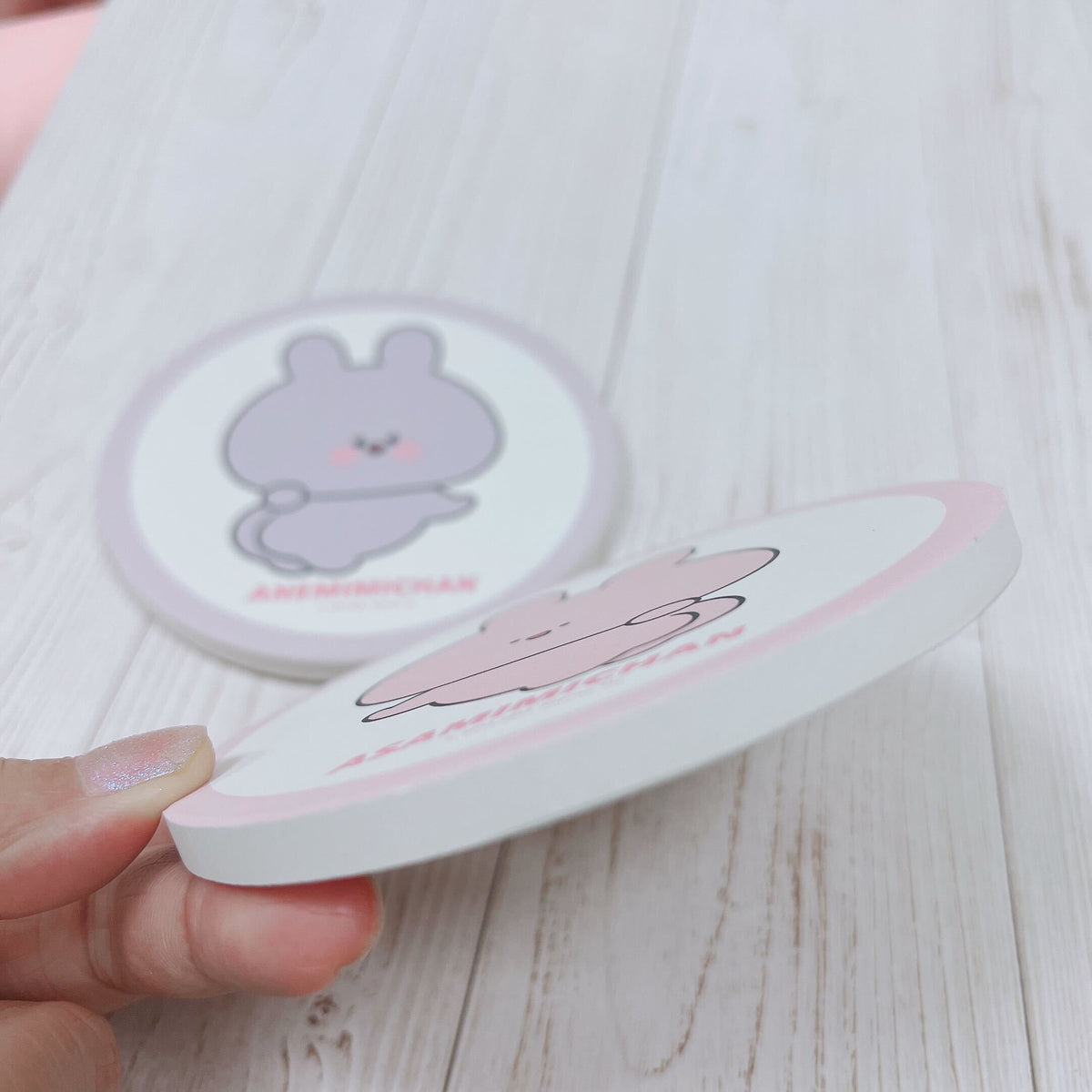 【あさみみちゃん】白雲石コースター(あさみみBASIC May)【7月中旬発送】