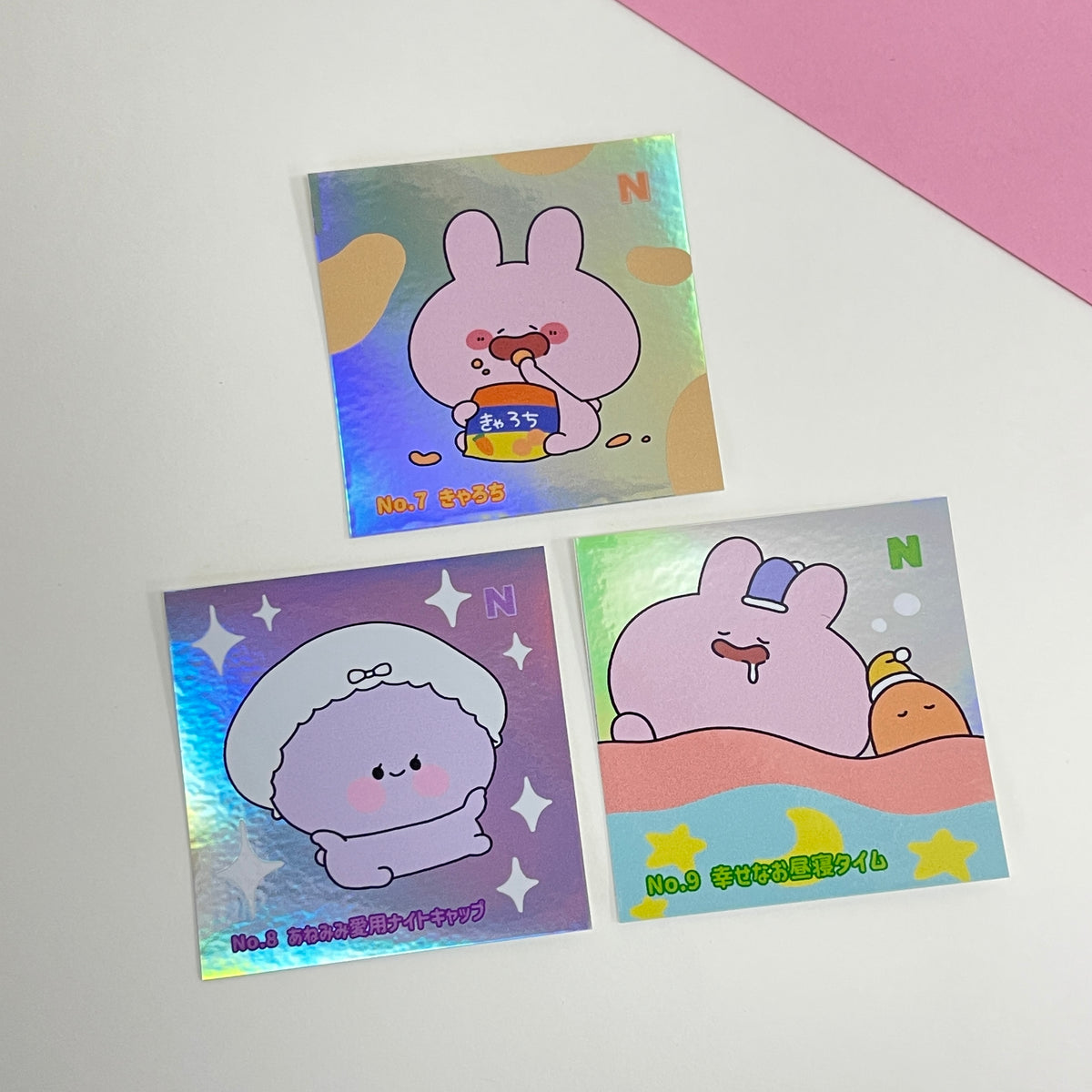 【あさみみちゃん】ランダムスクエアホロステッカー(全6種)(ASAMIMI BASIC 2024 APRIL)