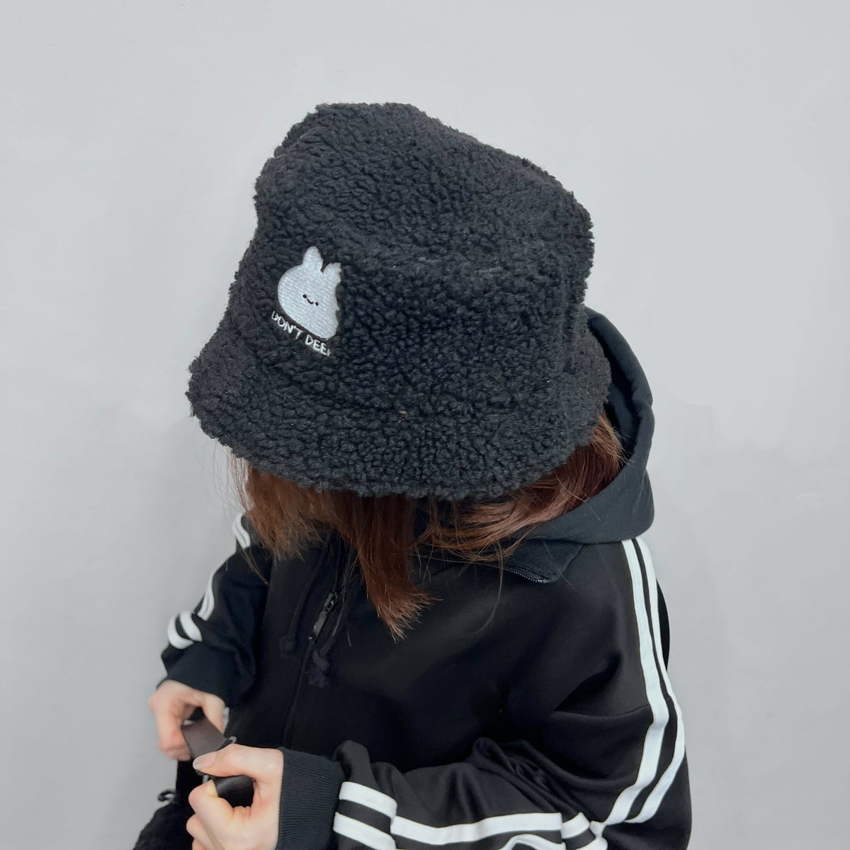【あさみみちゃん】ふわもこ刺繍ボアバケットハット