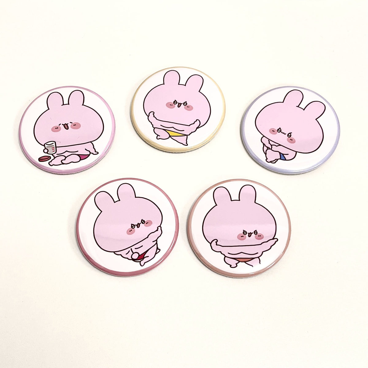 【あさみみちゃん】まちょみみランダム缶バッジコンプリートセット(全5種)(再販)【8月下旬発送】