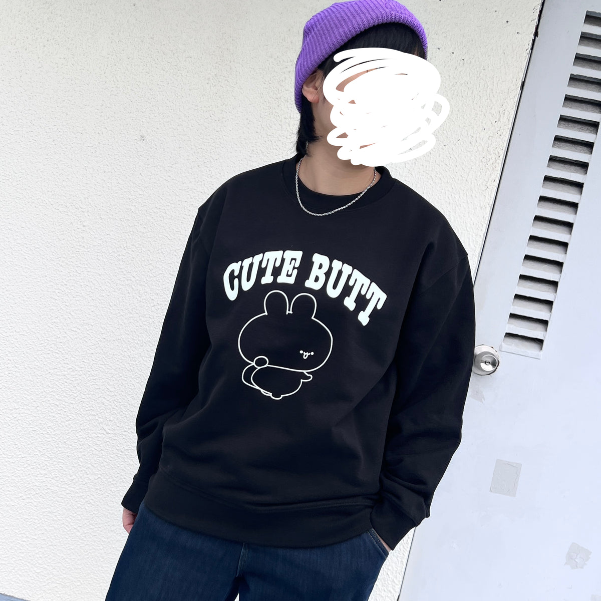 【あさみみちゃん】おかおの刺繍ニット帽【2月中旬発送】
