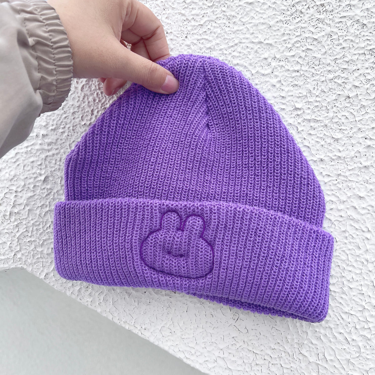 【あさみみちゃん】おかおの刺繍ニット帽【2月中旬発送】