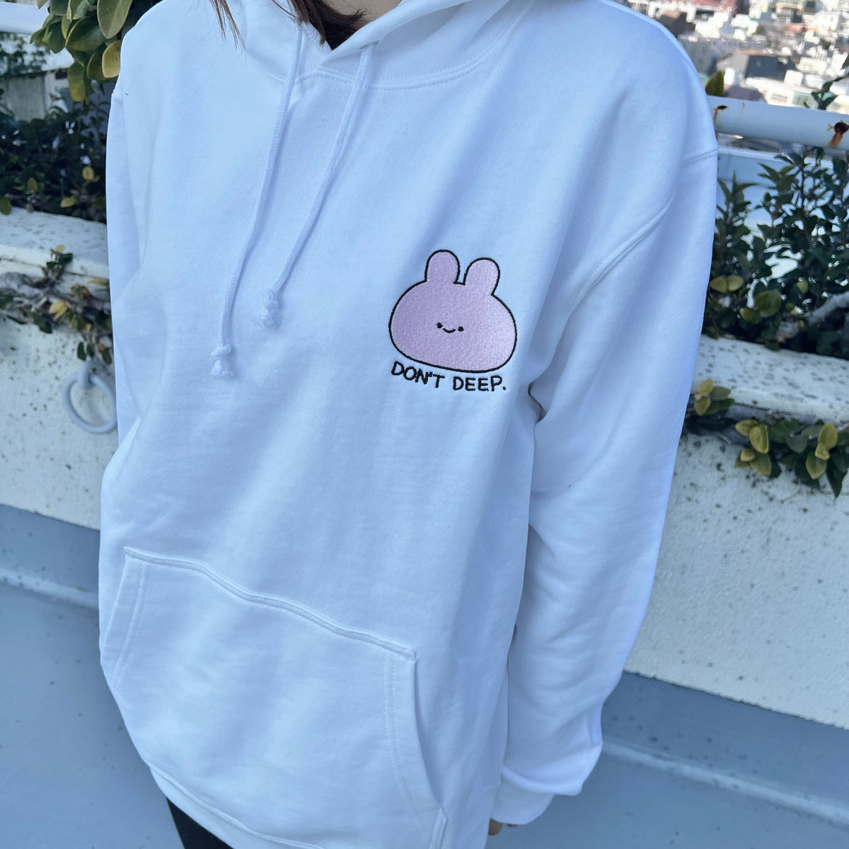 【あさみみちゃん】DON'T DEEP.刺繍フードパーカー【3月中旬発送】