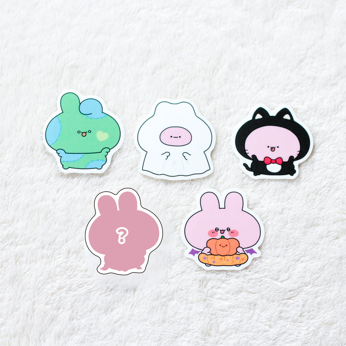 【あさみみちゃん】シークレットあり♪ランダムハロウィンステッカーコンプリートセット(全5種)【10月中旬発送】