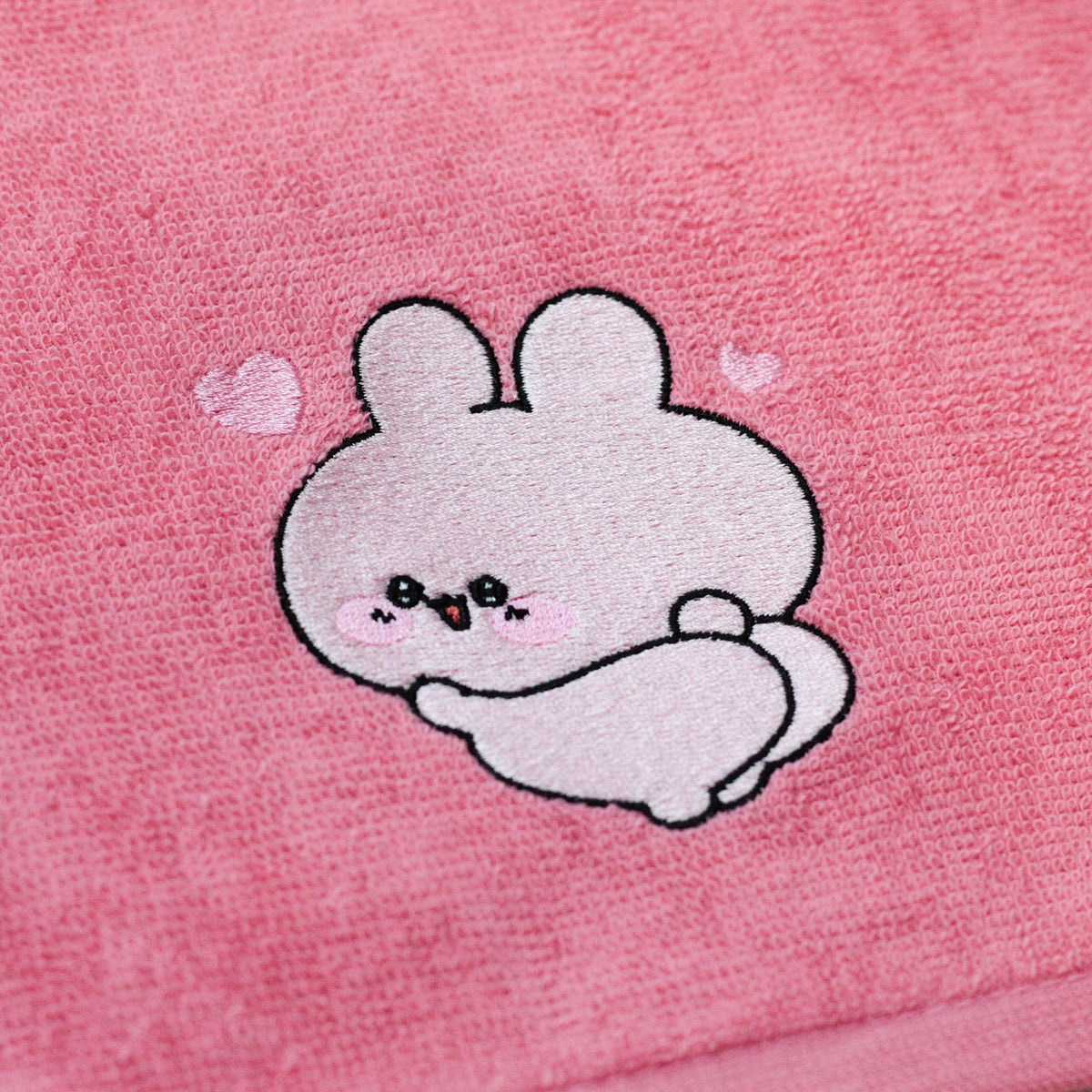 【あさみみちゃん】ワンポイント刺繍のフェイスタオル