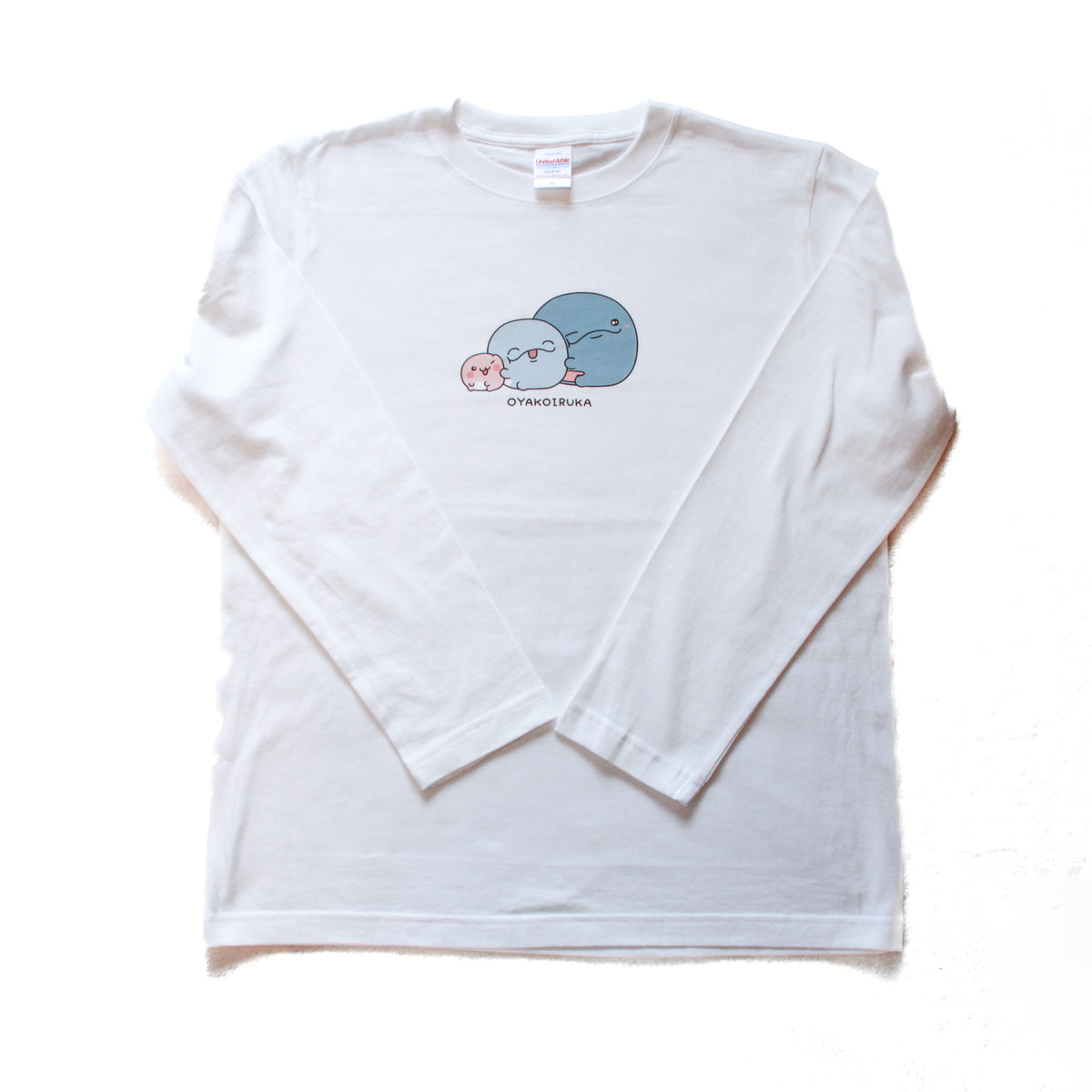 【親子イルカ】プリント長袖Tシャツ【4月中旬発送】