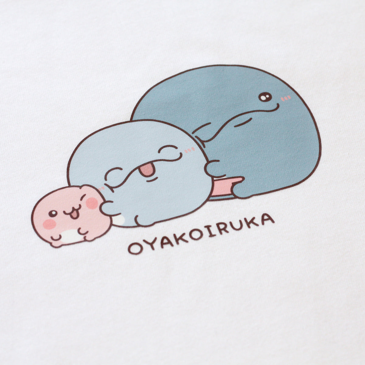【親子イルカ】プリント長袖Tシャツ【4月中旬発送】