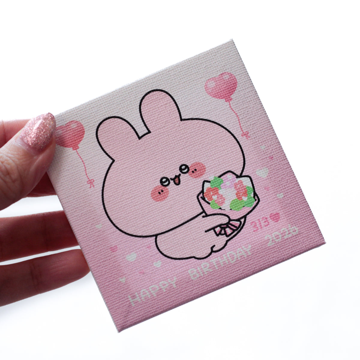 【あさみみちゃん】【5日間限定先行予約販売】あさみみバースデー♡イーゼル付きミニキャンバス【2月下旬発送】