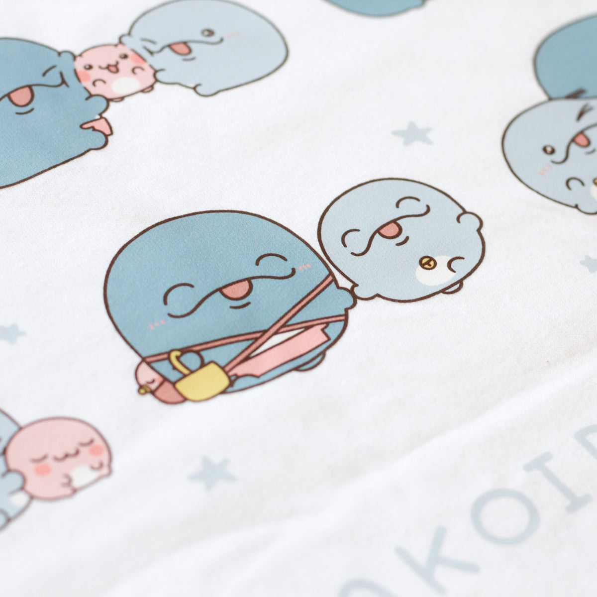 【親子イルカ】刺繍&プリント両面Tシャツ【5月下旬発送】
