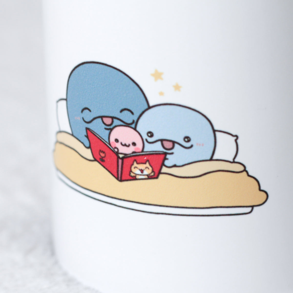 【親子イルカ】バイカラーマグカップ【6月下旬発送】
