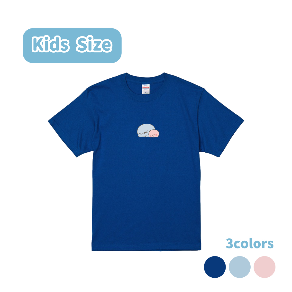 【親子イルカ】フロント刺繍Tシャツ(キッズサイズ)【9月下旬発送】