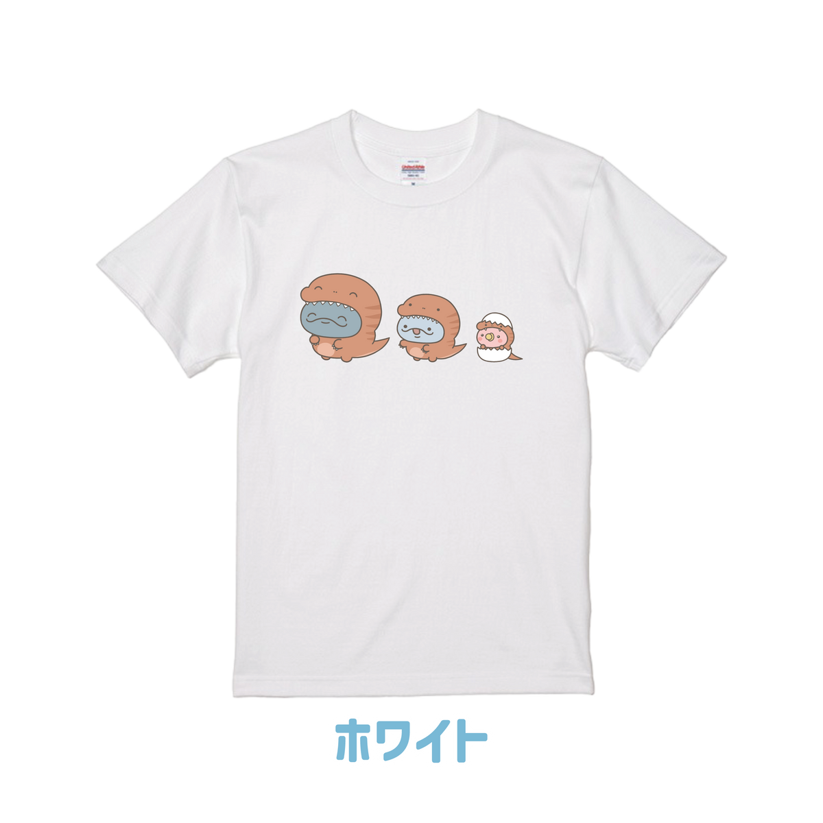 【親子イルカ】恐竜プリントTシャツ(ブロマイド付き)【10月中旬発送】