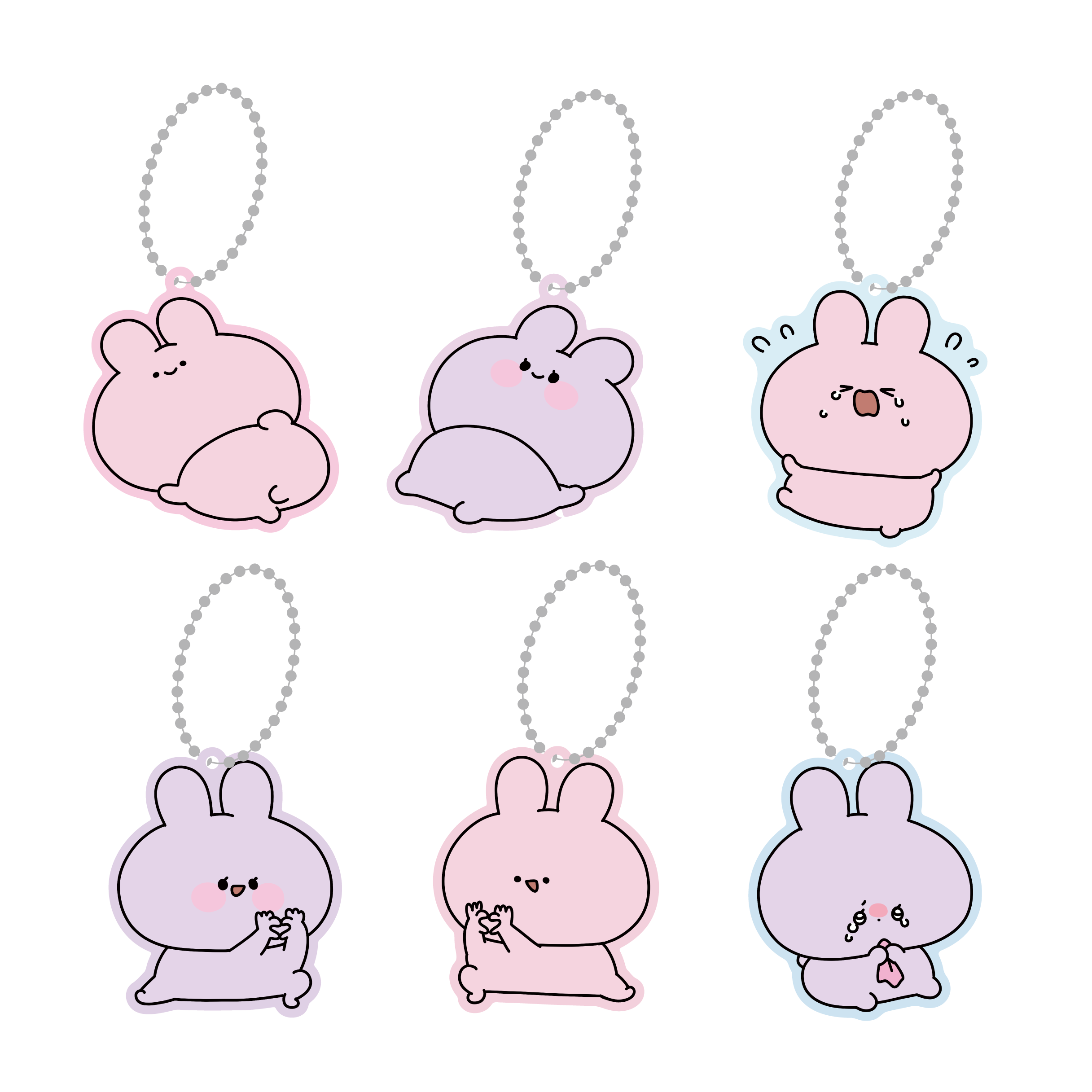 あさみみちゃん】ランダムクリアカラーアクキーコンプリートセット（全