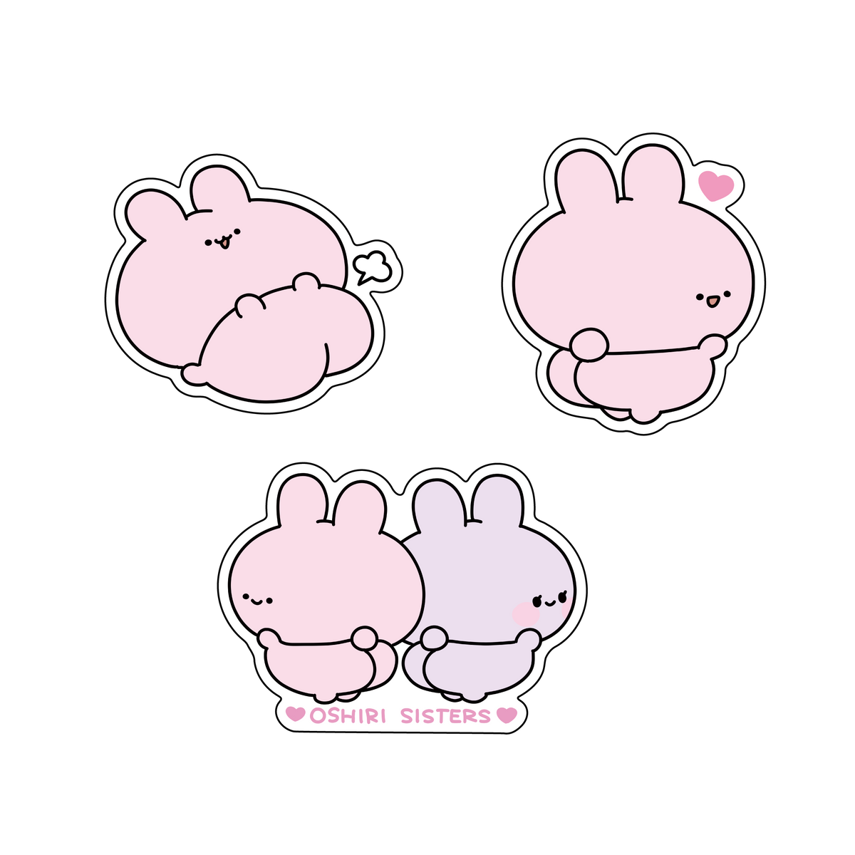 【あさみみちゃん】おしりステッカーセット(3枚入り)【5月下旬発送】