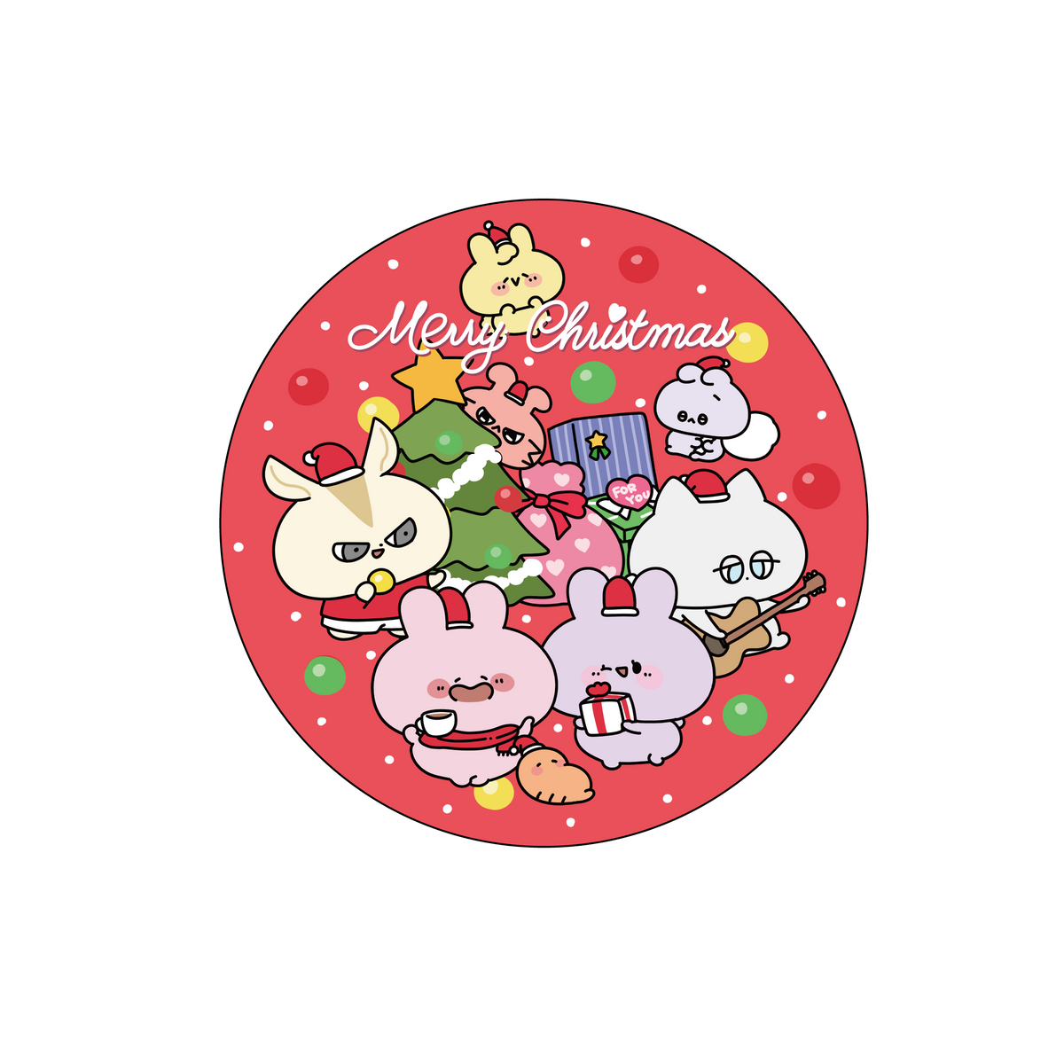 【あさみみちゃん】珪藻土コースター(クリスマス)