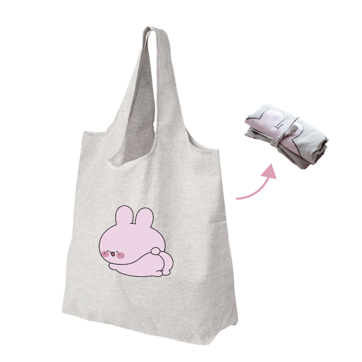 【あさみみちゃん】コットンマルシェバッグ【10月中旬発送】