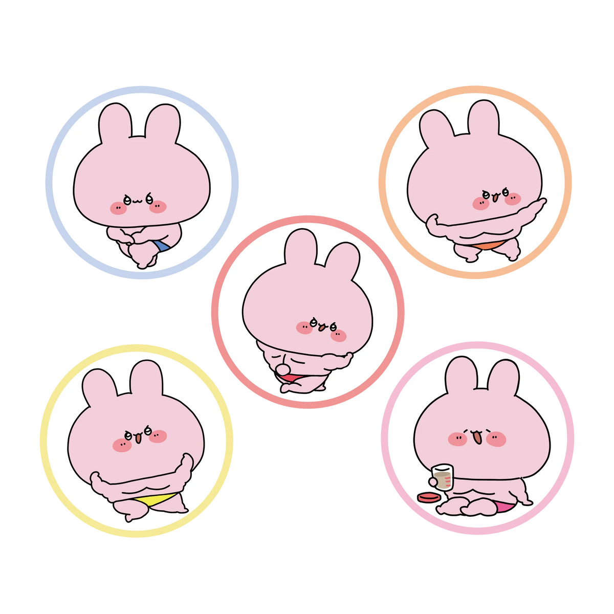 【あさみみちゃん】まちょみみランダム缶バッジコンプリートセット(全5種)(再販)【8月下旬発送】