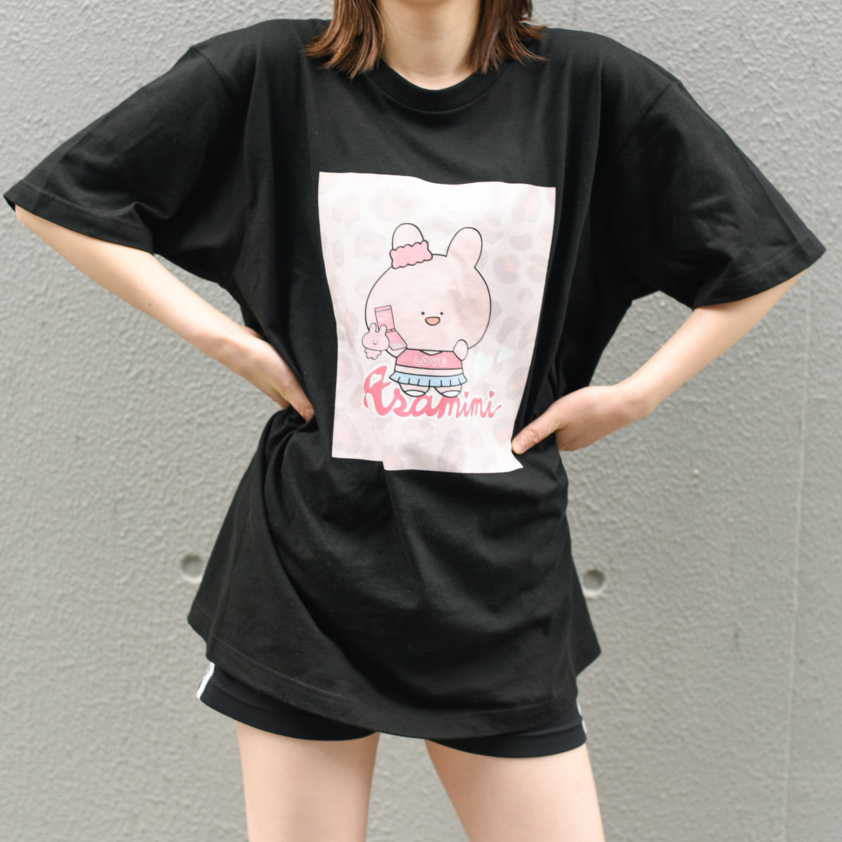 【あさみみちゃん】半袖プリントTシャツ(ギャルみみ)【受注生産】