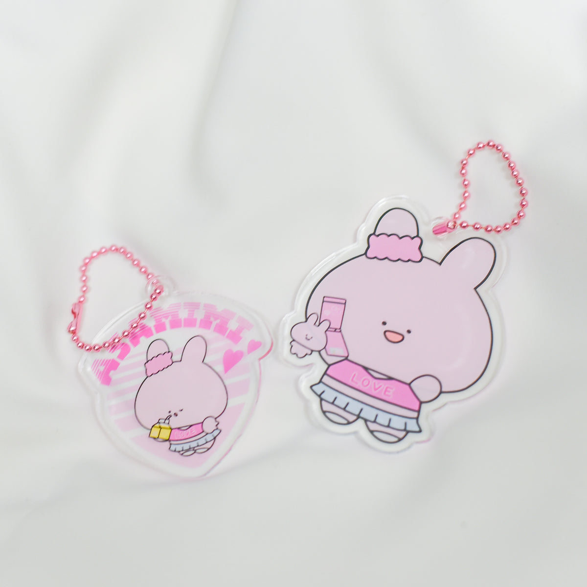 【あさみみちゃん】アクリルキーホルダー(ギャルみみハート)
