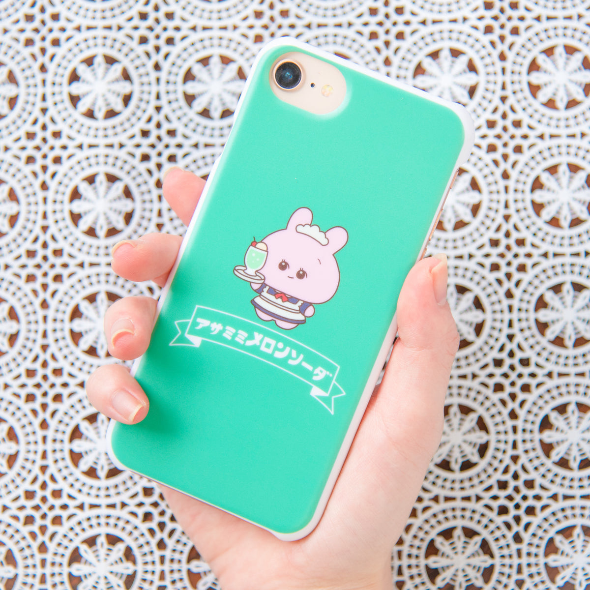【あさみみちゃん】ほぼ全機種対応スマホケース(メロンソーダ)softbankシリーズ【受注生産】