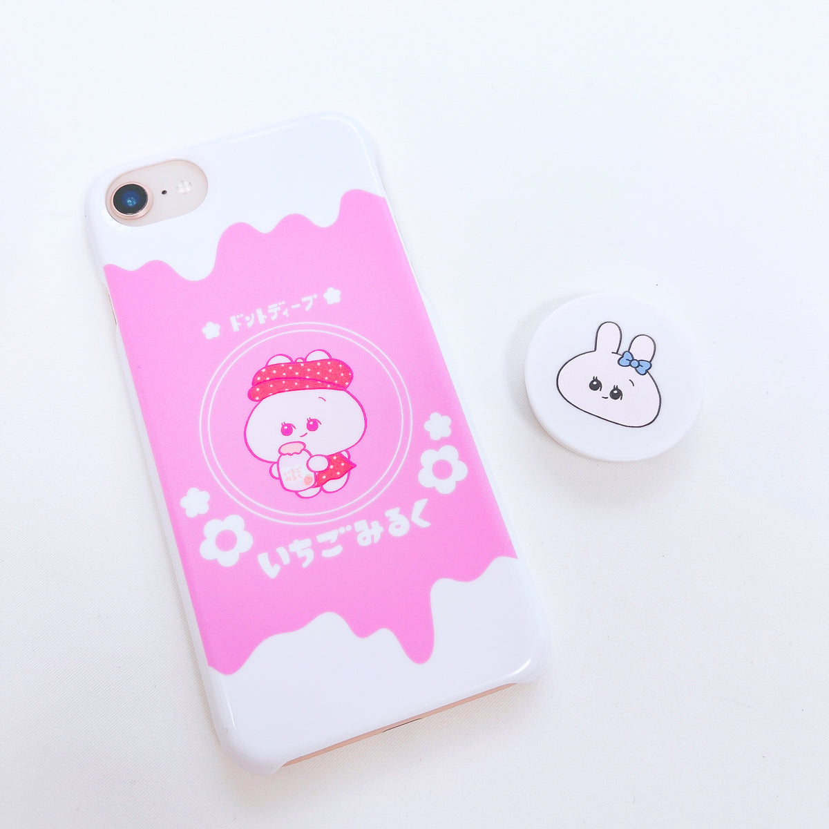 【あさみみちゃん】ほぼ全機種対応スマホケース(いちごみるく)Docomo①【受注生産】