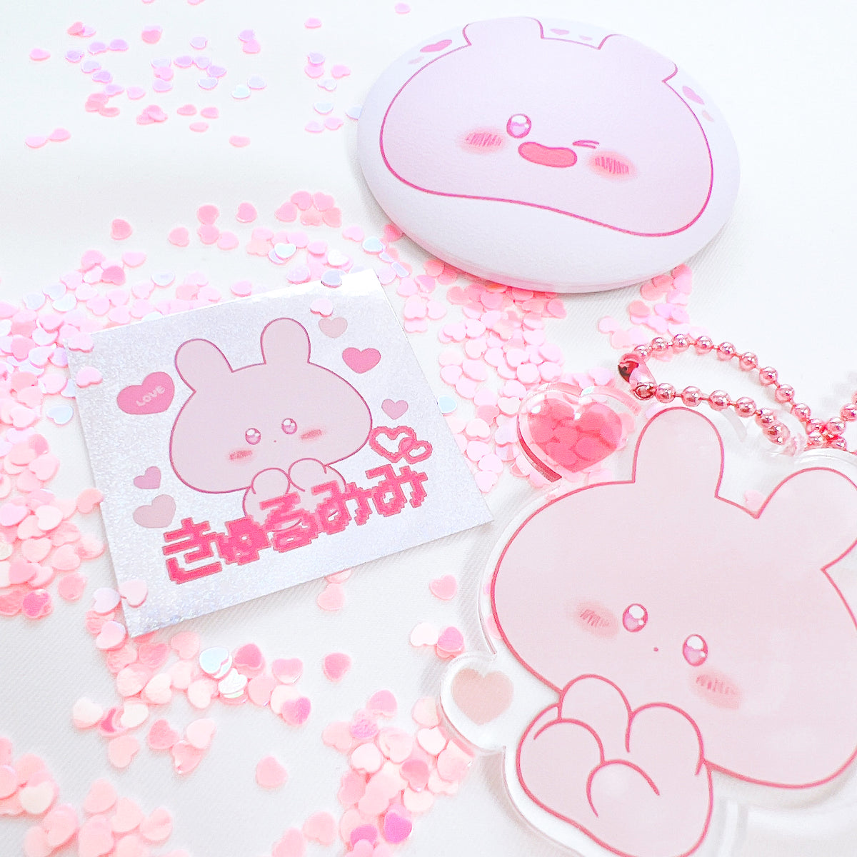 【あさみみちゃん】ぷに缶バッジ(きゅるみみ)【7月中旬発送】