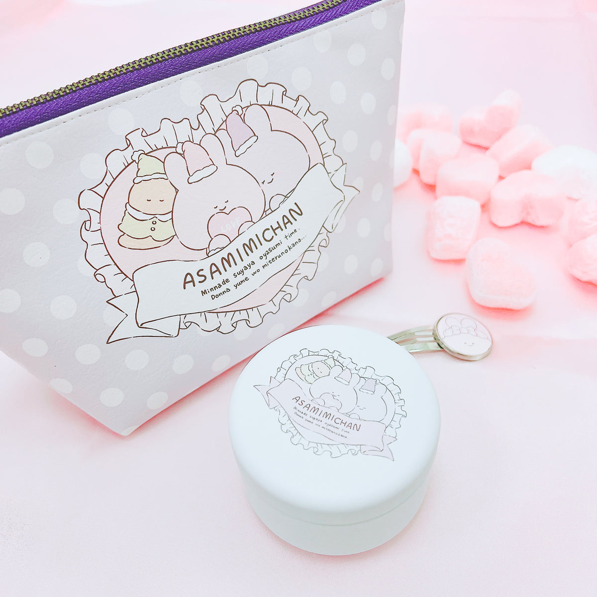 【あさみみちゃん】ミニ缶ケース(パジャマパーティー)