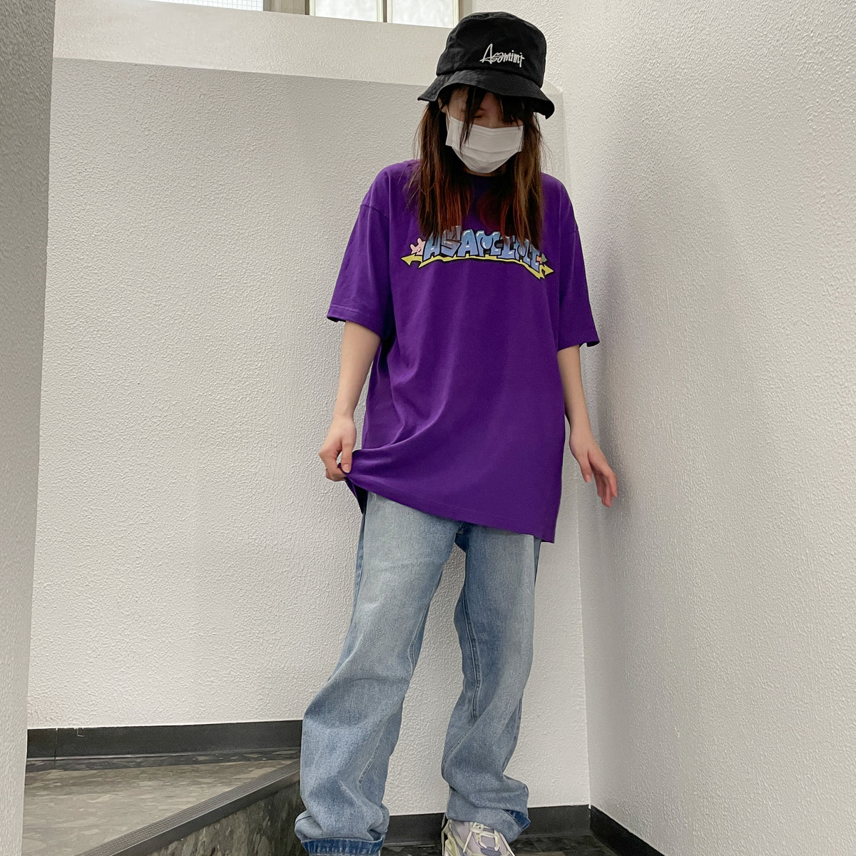 【あさみみちゃん】半袖ビッグTシャツ(グラフィティロゴ)【10月中旬発送】