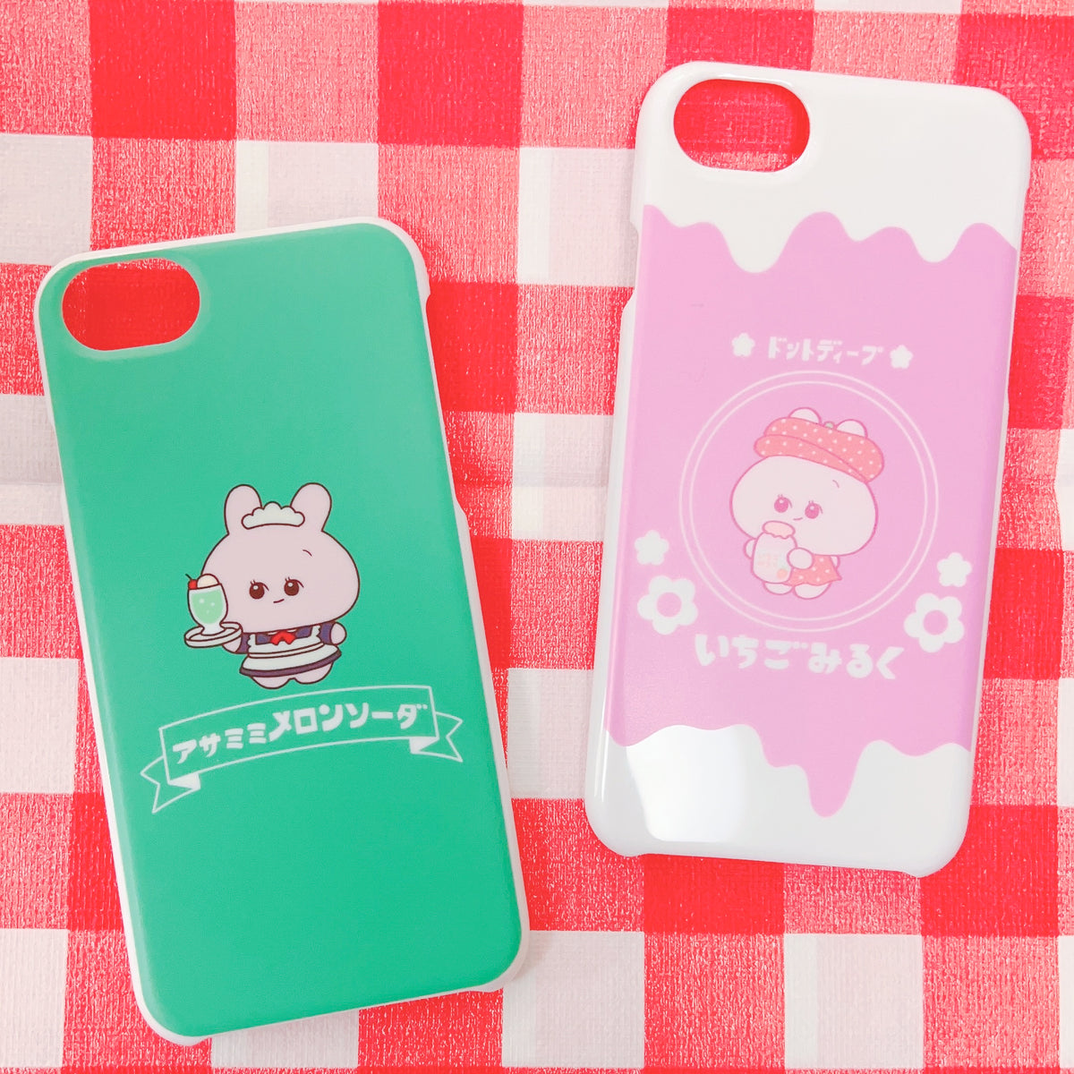 【あさみみちゃん】ほぼ全機種対応スマホケース(いちごみるく)Docomo①【受注生産】