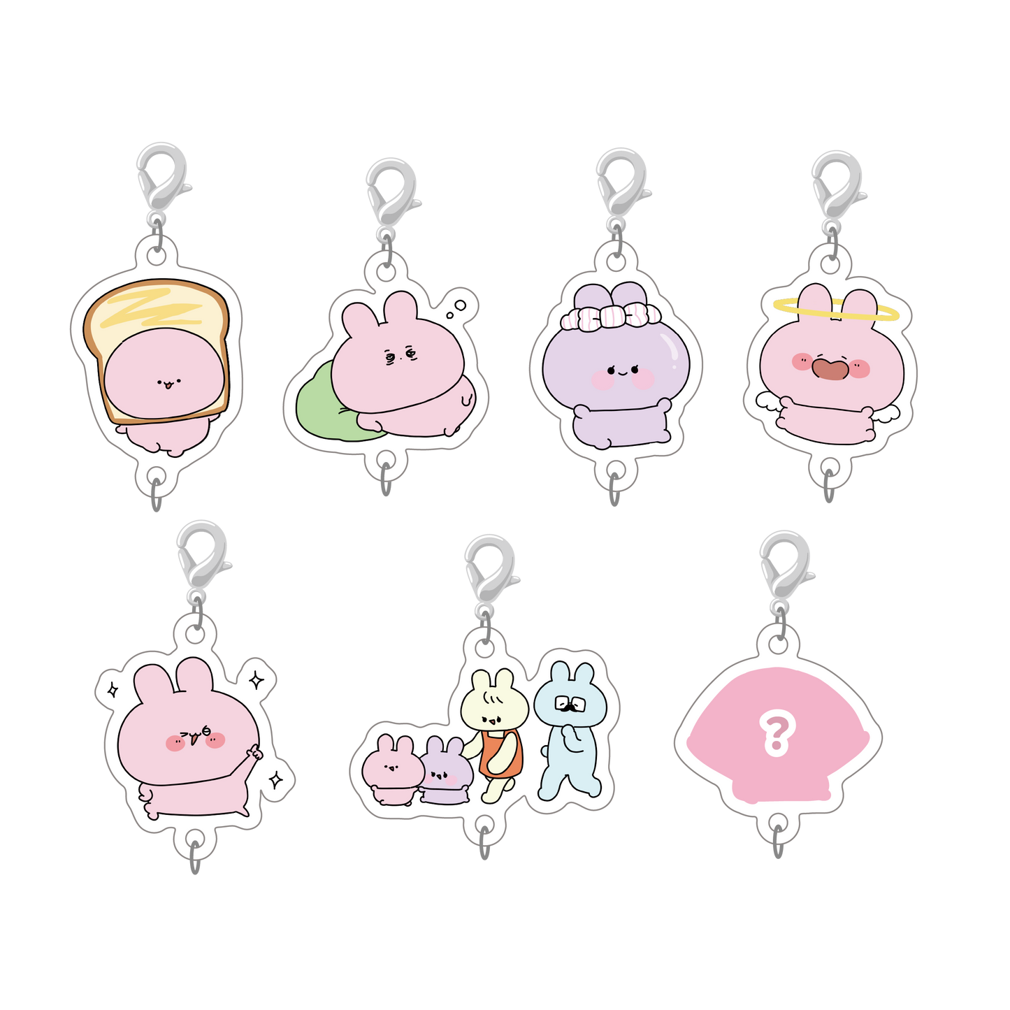 [ASAMIMICHAN] Mit Secret♪ Verbindbares Random Mini-Acryl-Charm-Komplettset (alle 7 Arten) [Versand Ende Oktober]