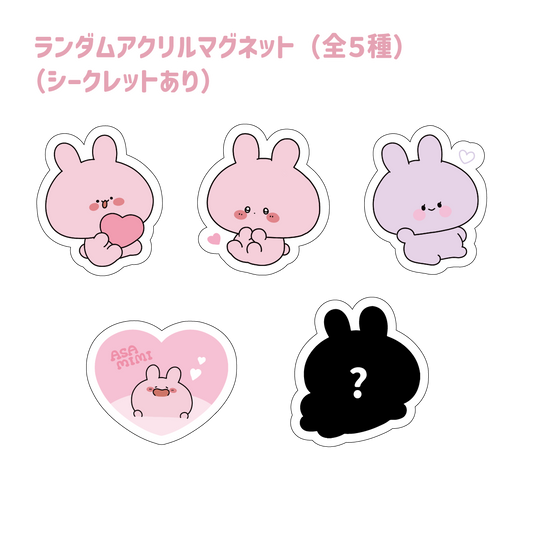 [Asamimi-chan] Random acrylic magnets (5 types in total) (with secret) (Asamimi BASIC AUGUST)