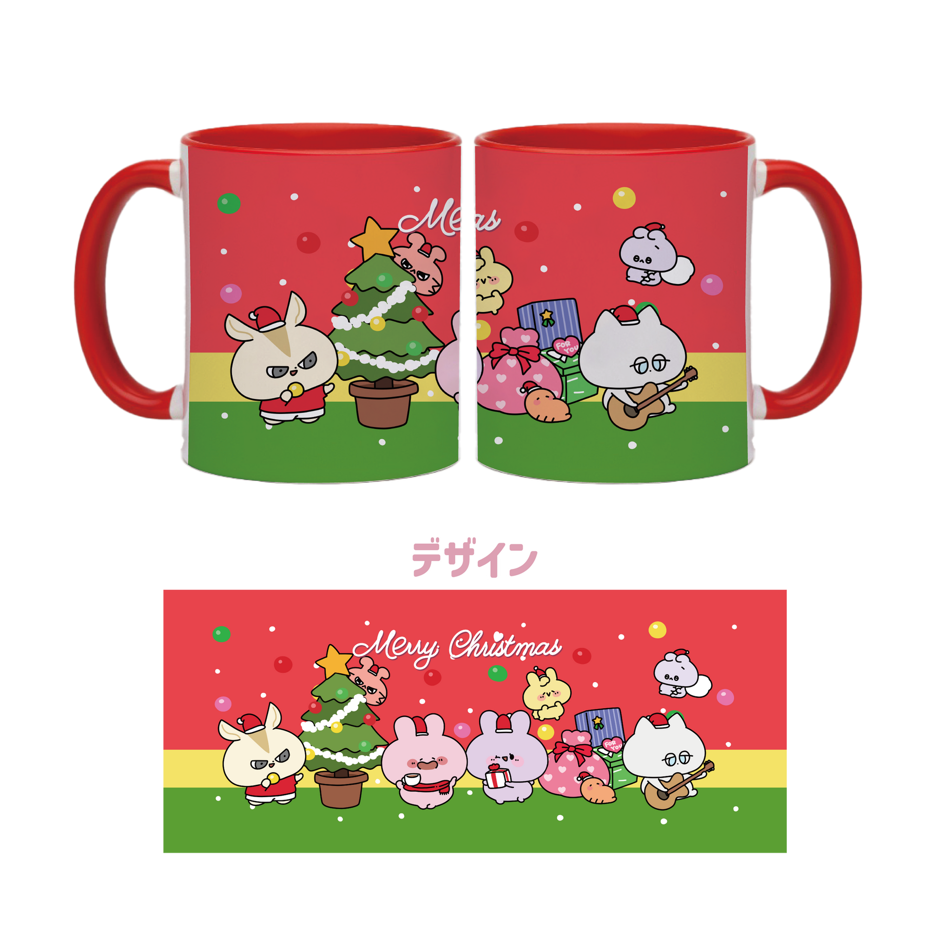 みいちゃんサイズ2 あさみみちゃん】バイカラーマグカップ（クリスマス）【12月中旬