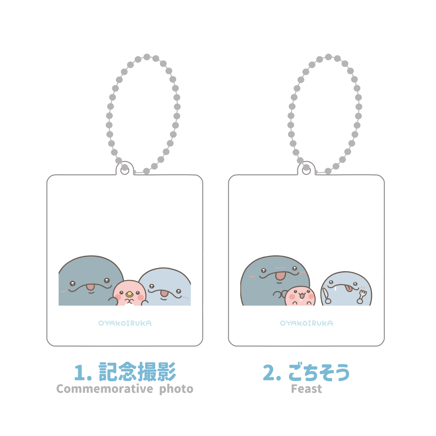 【親子イルカ】選べる！チェキ風アクキー（全2種）【6月下旬発送】